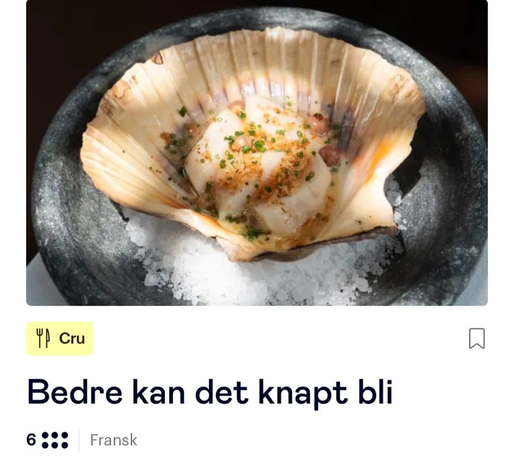 Cru bjørvika terninggask 6 i Vink Oslo